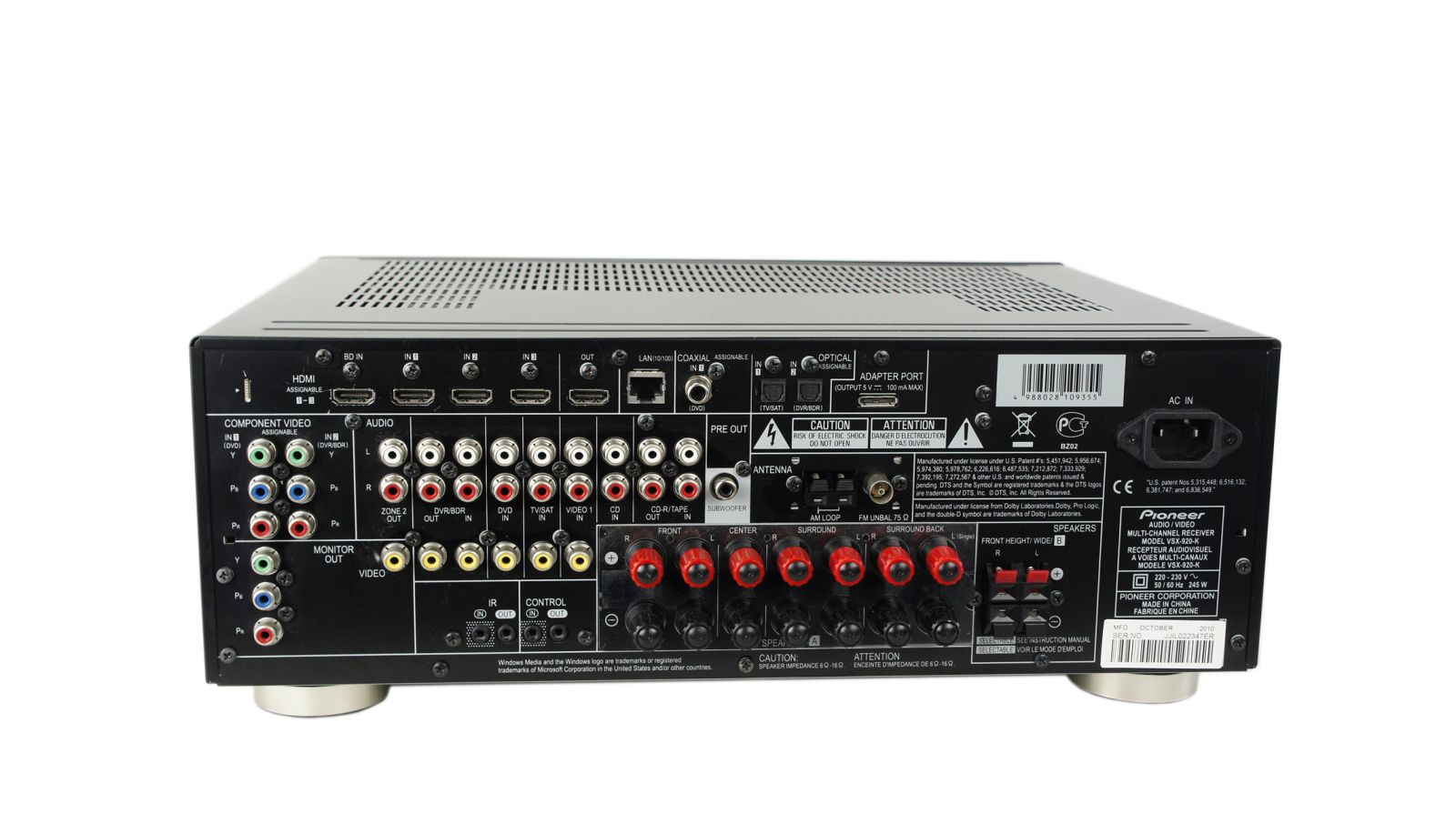 Pioneer Vsx K Av Receiver Kaufen Elektro Land De