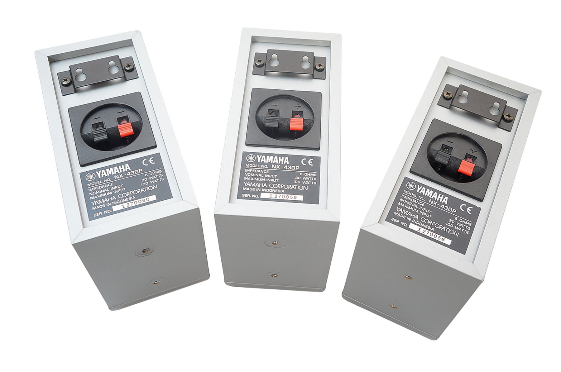 5x_Yamaha_NX-430P_NX-C430_Lautsprecher_Boxen_Silber
