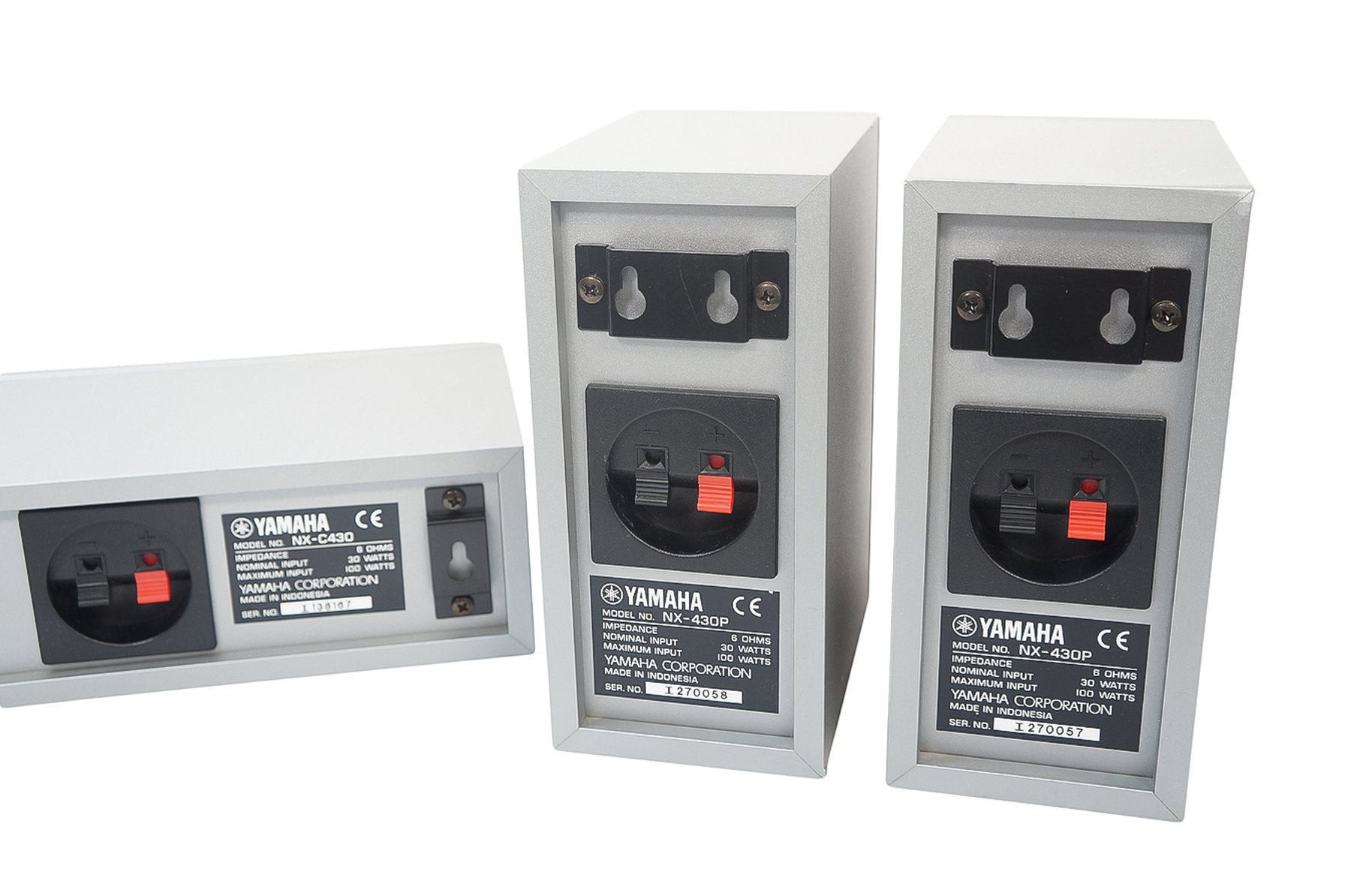 5x_Yamaha_NX-430P_NX-C430_Lautsprecher_Boxen_Silber_08