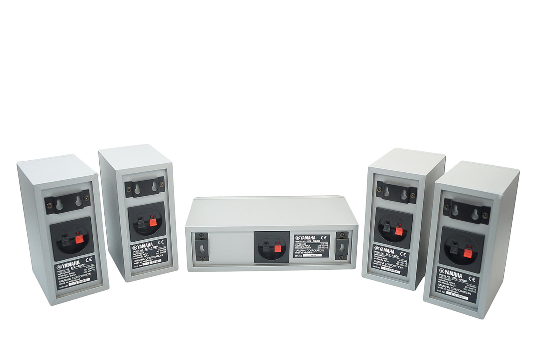 5x_Yamaha_NX-430P_NX-C430_Lautsprecher_Boxen_Silber_10