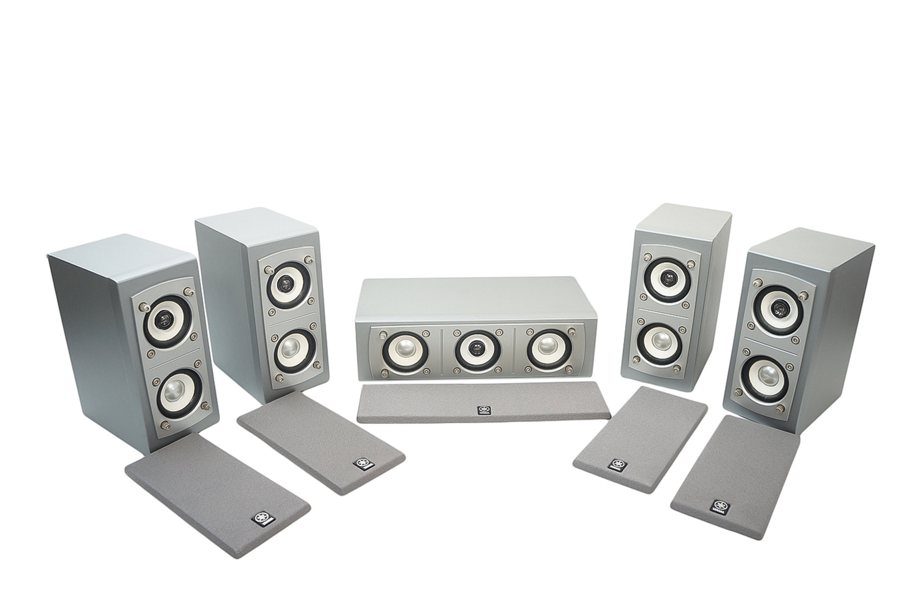 5x_Yamaha_NX-430P_NX-C430_Lautsprecher_Boxen_Silber_12