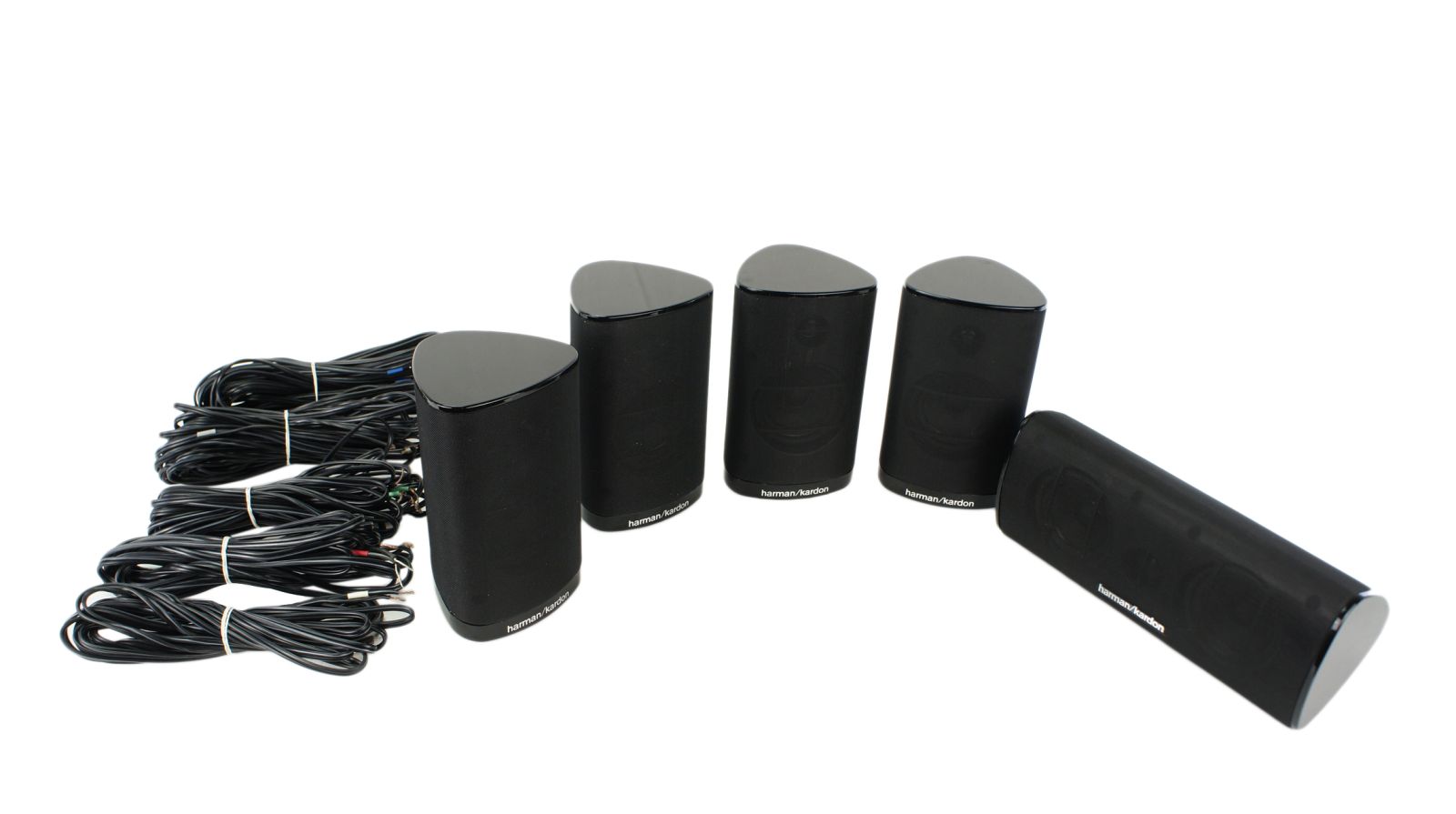 5x_Harman_Kardon_SAT-TS15_Lautsprecher_Schwarz_mit_Kabeln