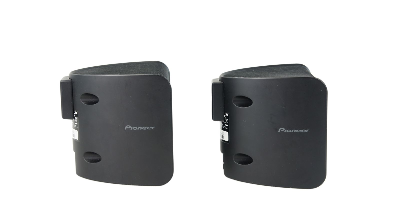 2x_Pioneer_S-11A_Surround_Lautsprecher_Boxen_Schwarz_mit_Wandhalterungen