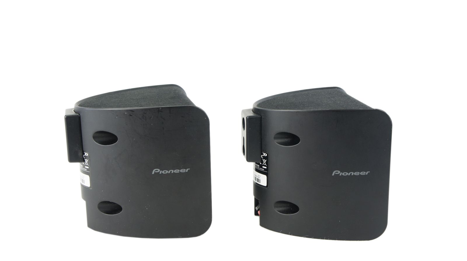 2x_Pioneer_S-11A_Surround_Lautsprecher_Boxen_Schwarz_mit_Wandhalterungen