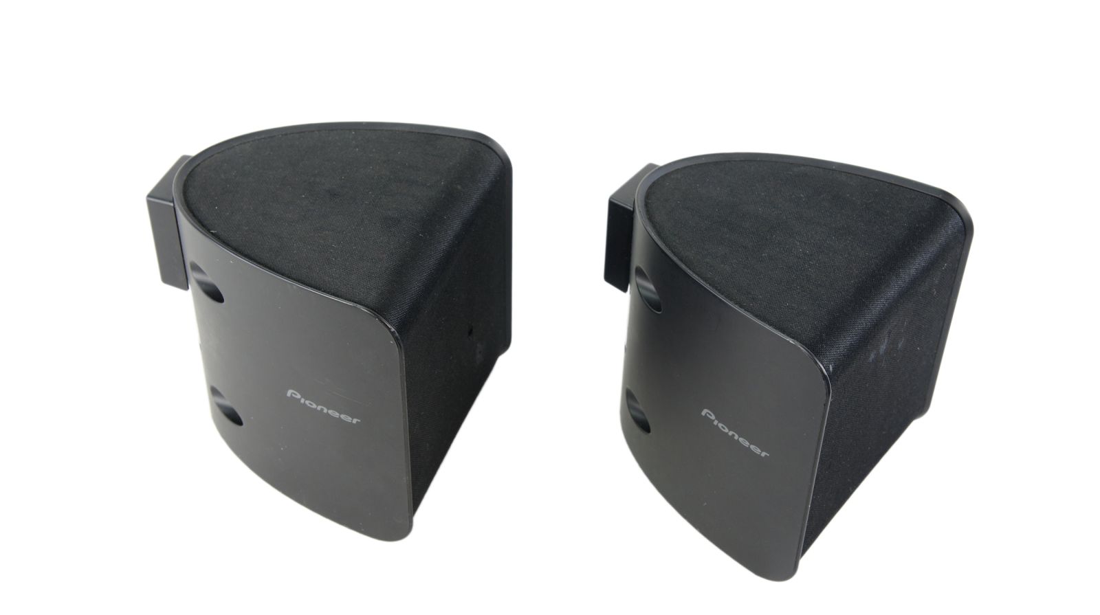2x_Pioneer_S-11A_Surround_Lautsprecher_Boxen_Schwarz_mit_Wandhalterungen_06