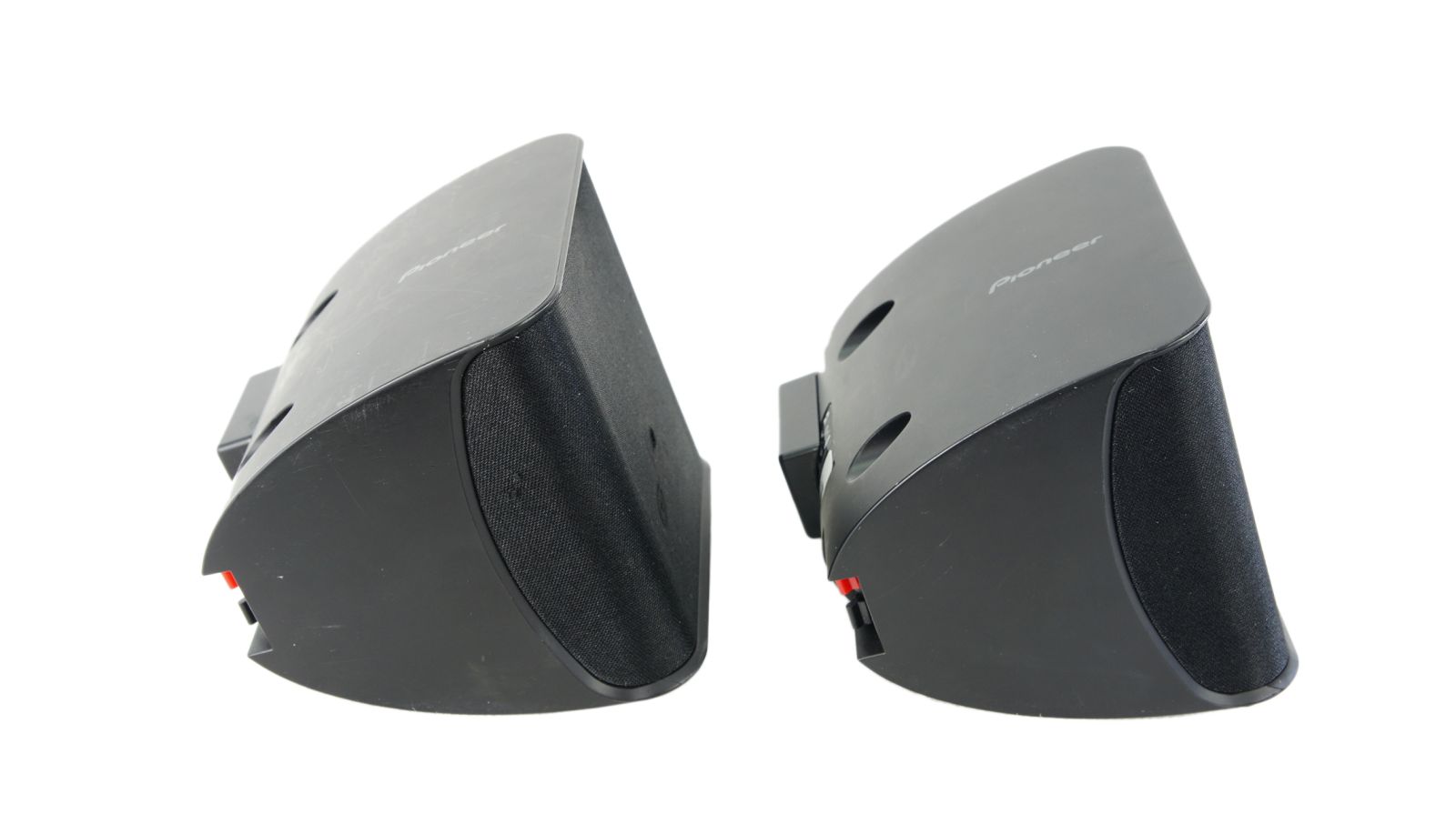 2x_Pioneer_S-11A_Surround_Lautsprecher_Boxen_Schwarz_mit_Wandhalterungen_07