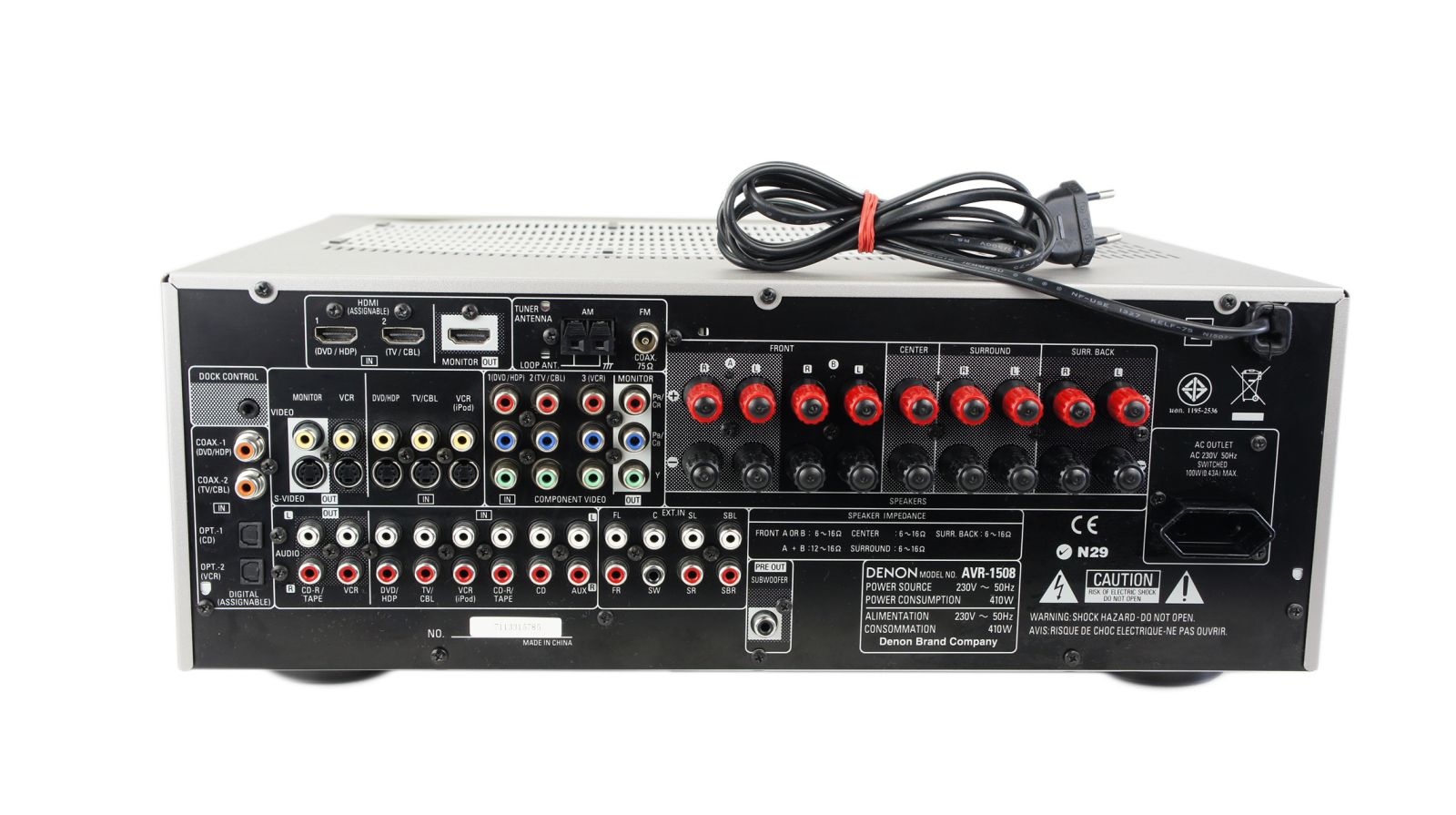 Denon_AVR-1508_7.1_AV-Receiver_HDMI_Silber_mit_Mikrofon_06