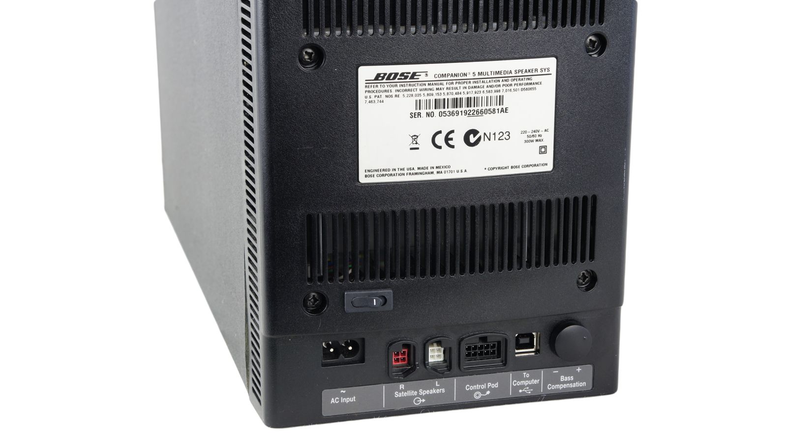 Système D'enceintes Multimédia Bose Companion 5 - Son Surround TrueSpace - Connexion USB Simple