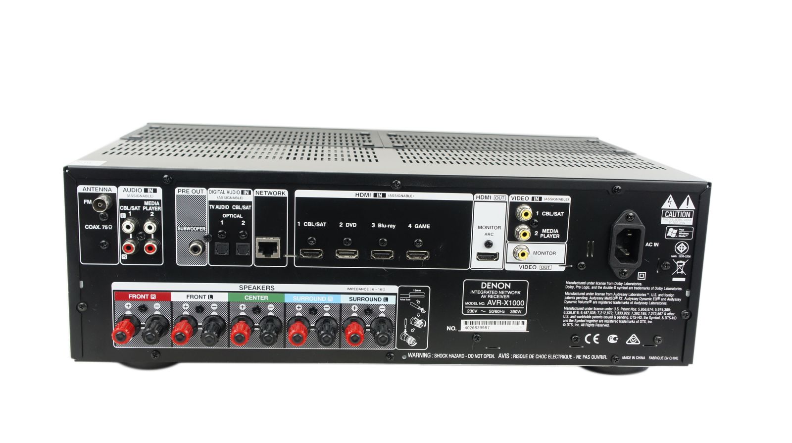 Denon_AVR-X1000_HDMI_Netzwerk_AV-Receiver_mit_Mikrofon_04