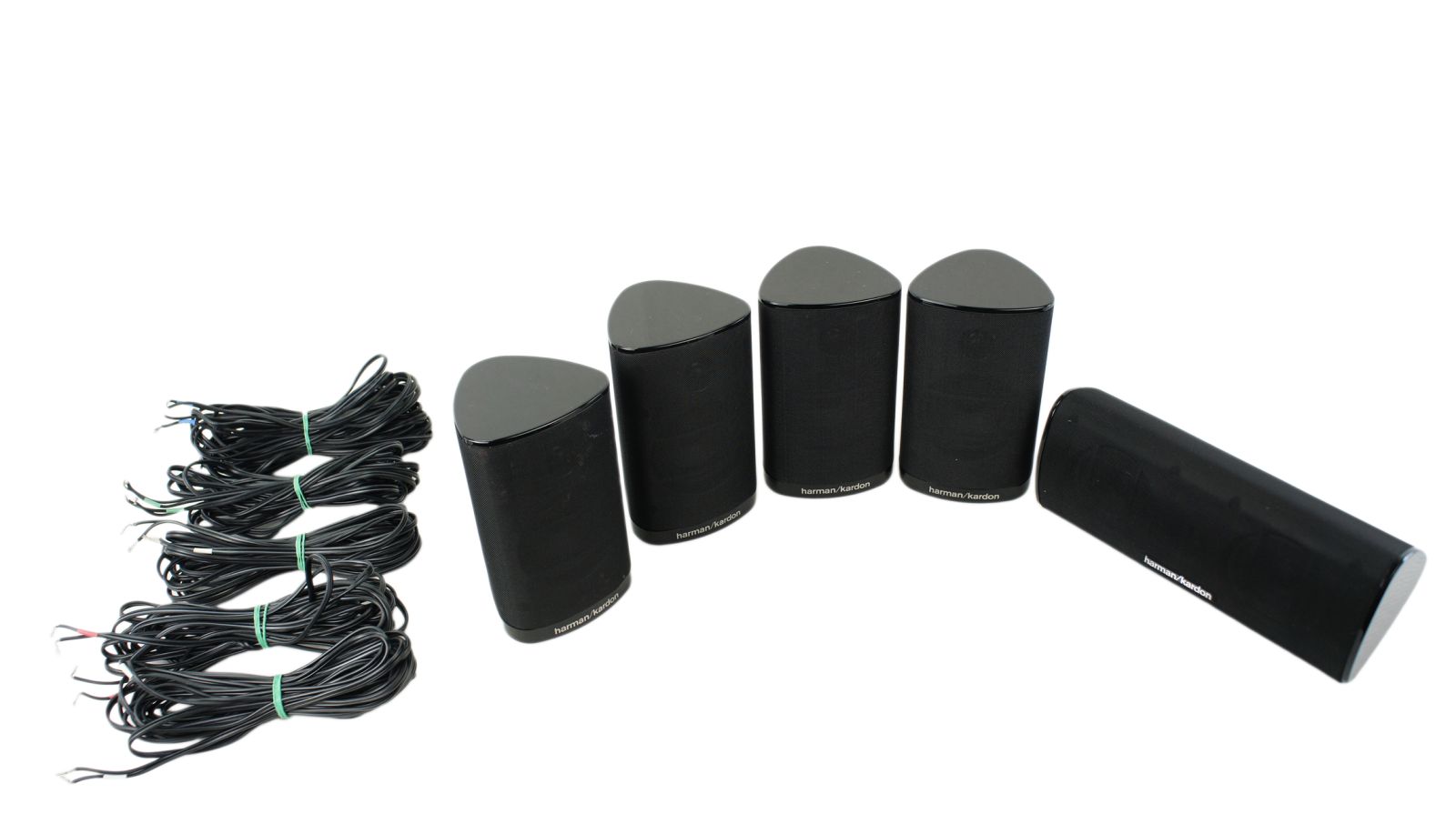 5x_Harman_Kardon_SAT-TS7_BQ_Lautsprecher_Schwarz_mit_Kabeln