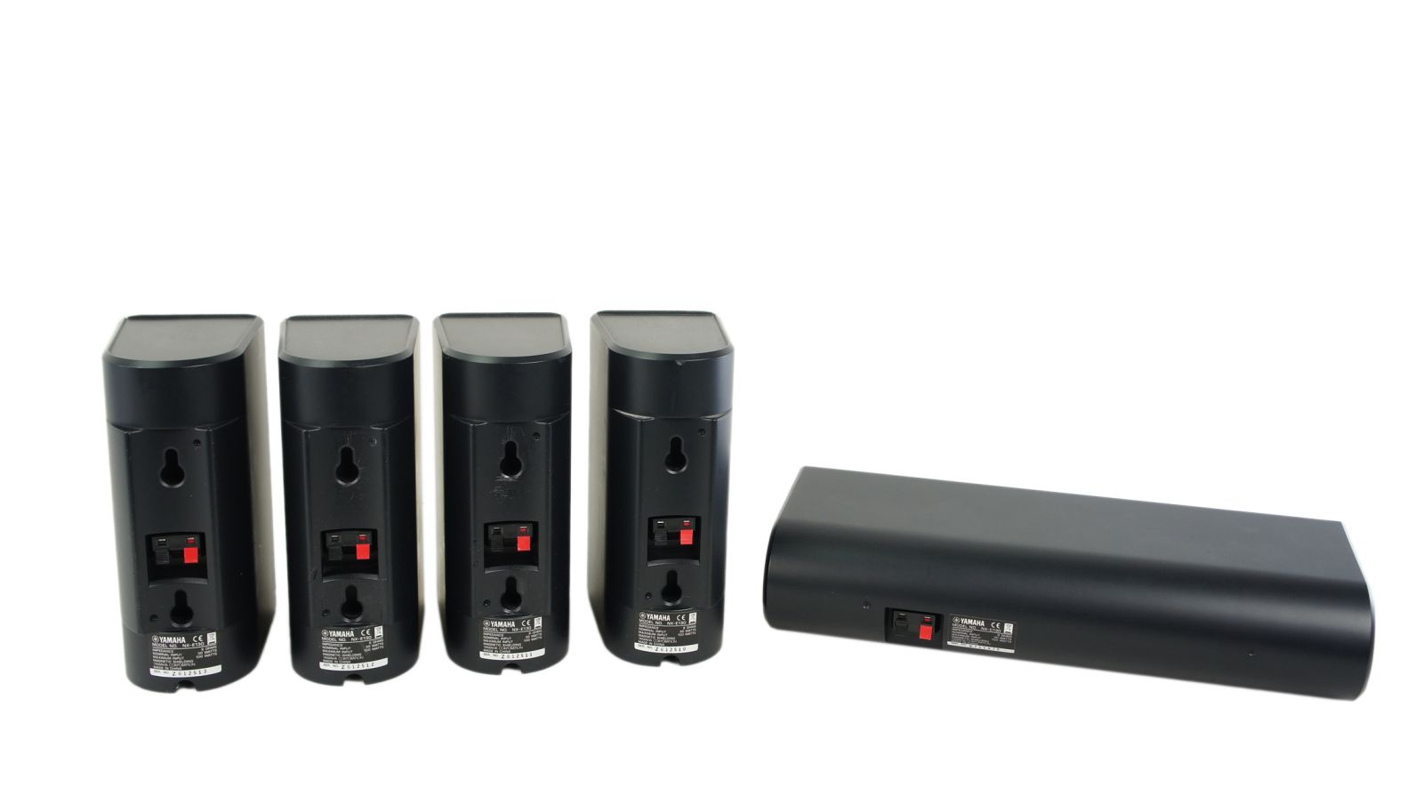 5x_Yamaha_NX-C130_NX-E130_Lautsprecher_Boxen_Schwarz_mit_Kabeln_04