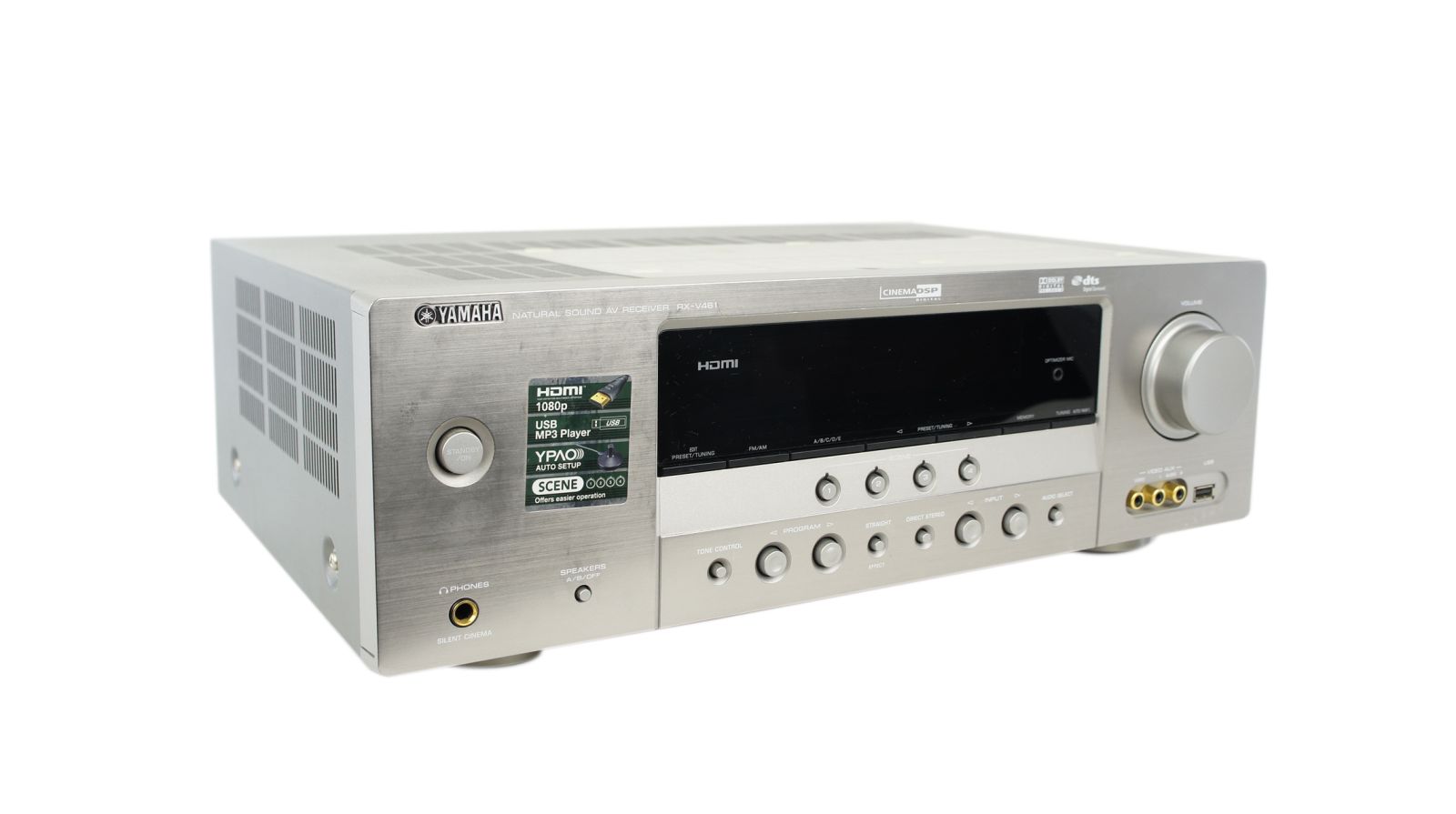 Yamaha_RX-V461_HDMI_AV-Receiver_Silber_mit_Mikrofon_04
