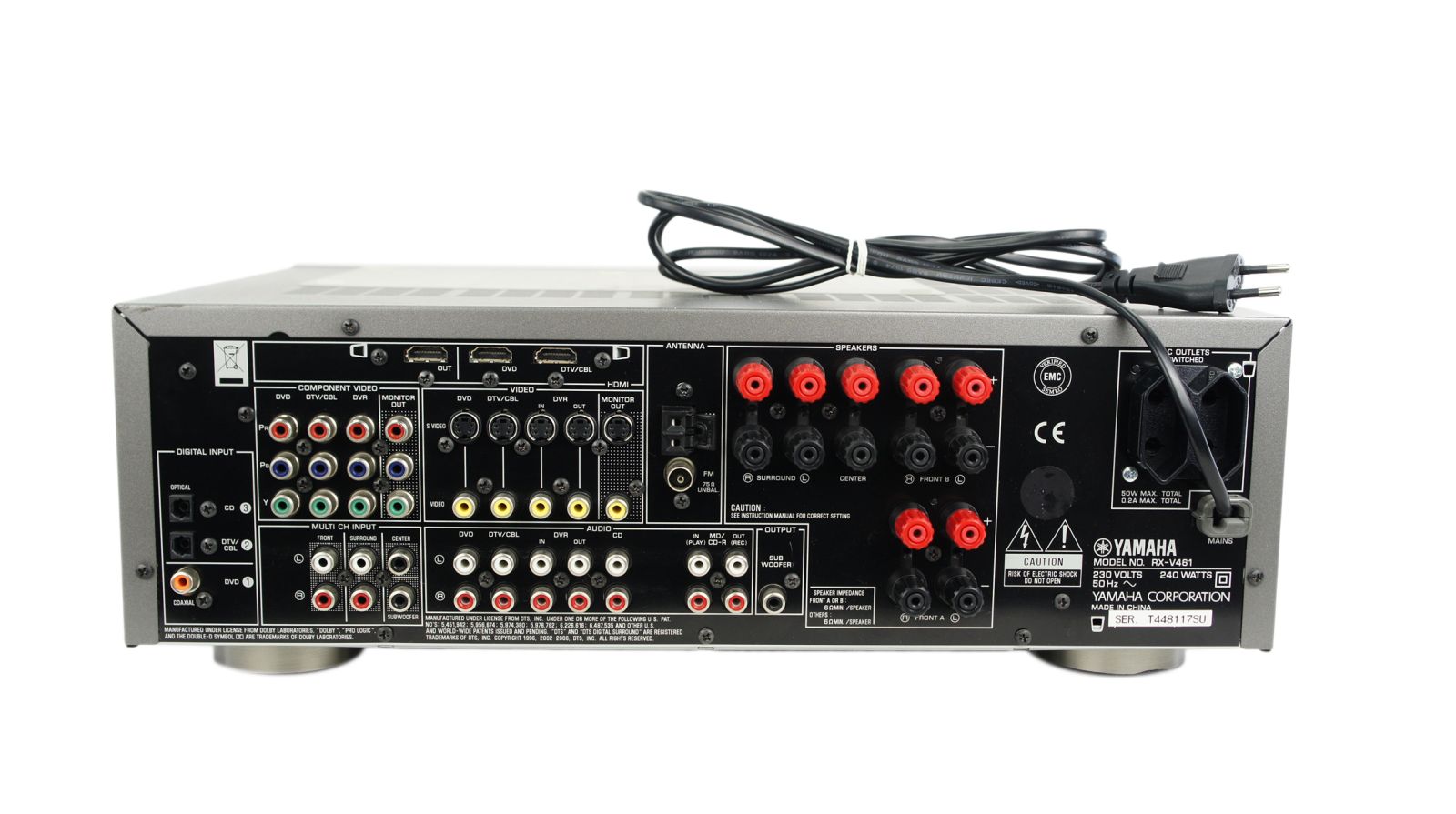 Yamaha_RX-V461_HDMI_AV-Receiver_Silber_mit_Mikrofon_06