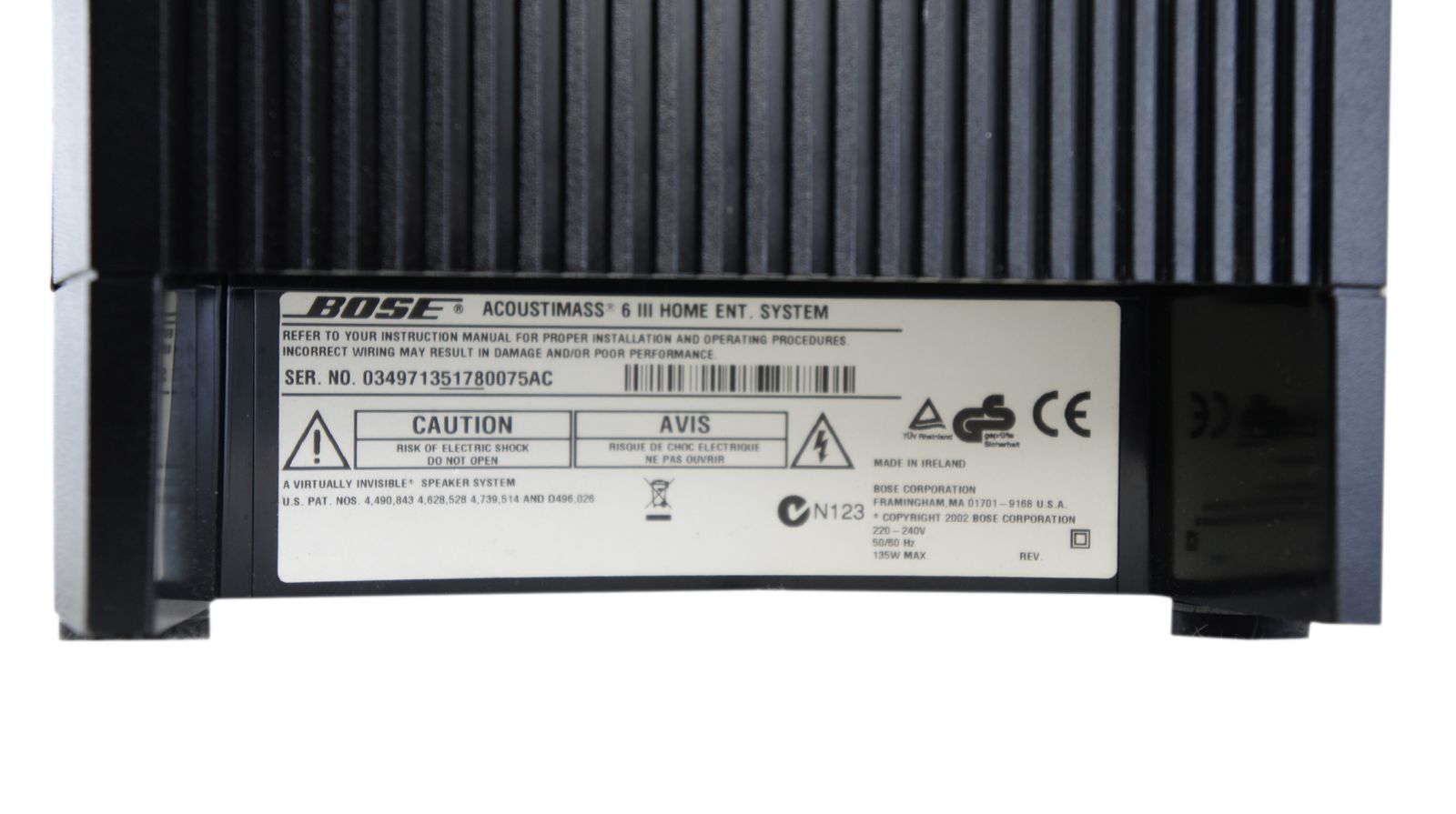 Genuine Bose 6" Subwoofer Driver For Acoustimass Systems – 4 Ohm, Made In USA (264917-003)