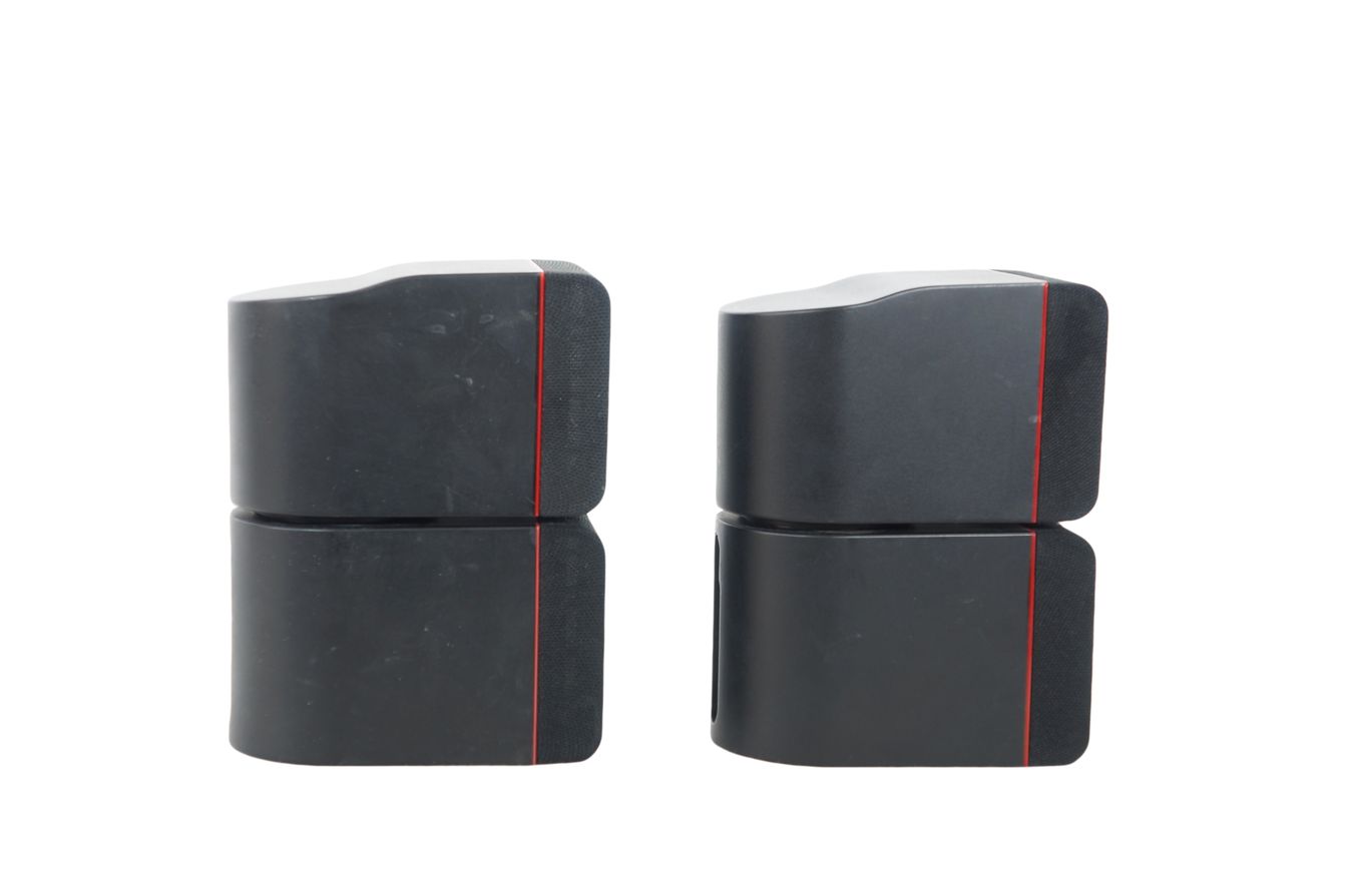 2x_Bose_Acoustimass_Doppelcubes_Series_II_Lautsprecher_Boxen_mit_roten_Ran_yf3jdIs
