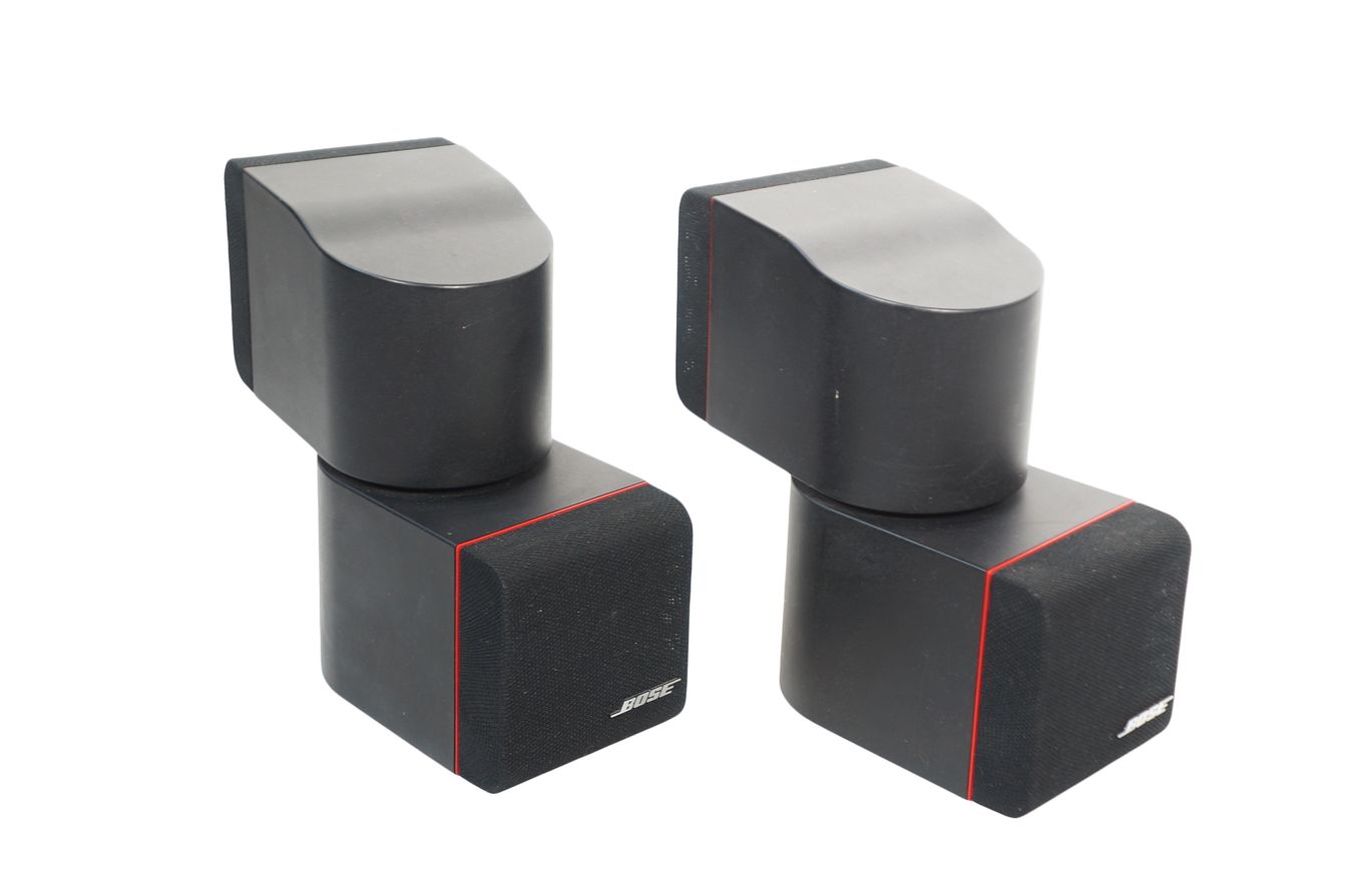 2x_Bose_Acoustimass_Doppelcubes_Series_II_Lautsprecher_Boxen_mit_rotem_Ran_66oxDNO