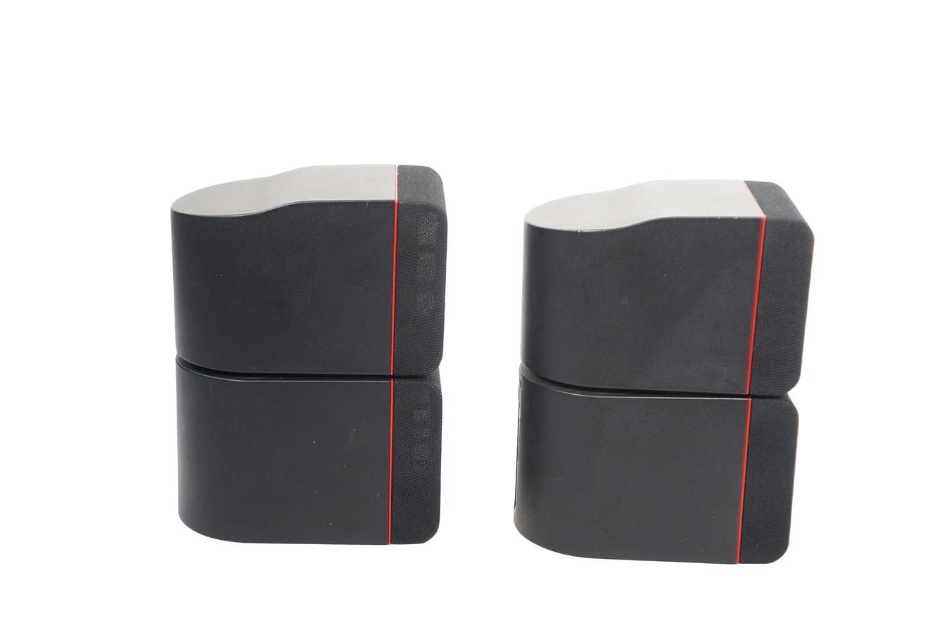 2x_Bose_Acoustimass_Doppelcubes_Series_II_Lautsprecher_Boxen_mit_rotem_Ran_M8b9Ye6