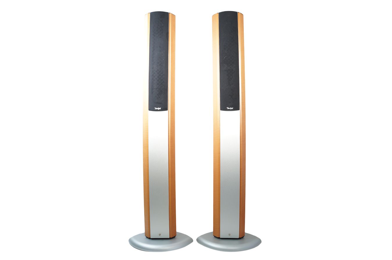 2x_Teufel_Concept_R_Standsaule_Lautsprecher_Boxen_Satelliten_Holzoptik